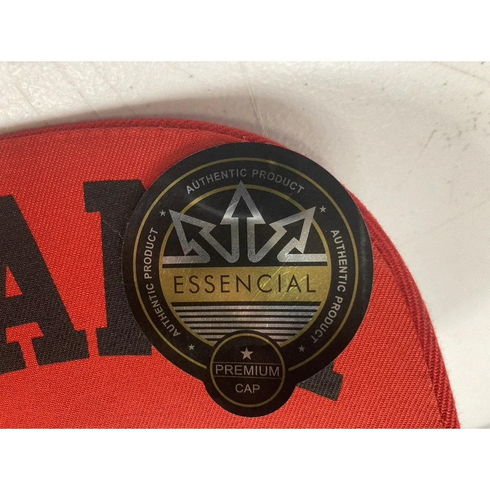 Essencial Miami FL Snap Bay Red and Black‎ Embroidered Hat Cap